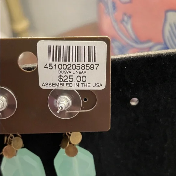 Chico's Aqua Dangle Earrings - Picture 2 of 6